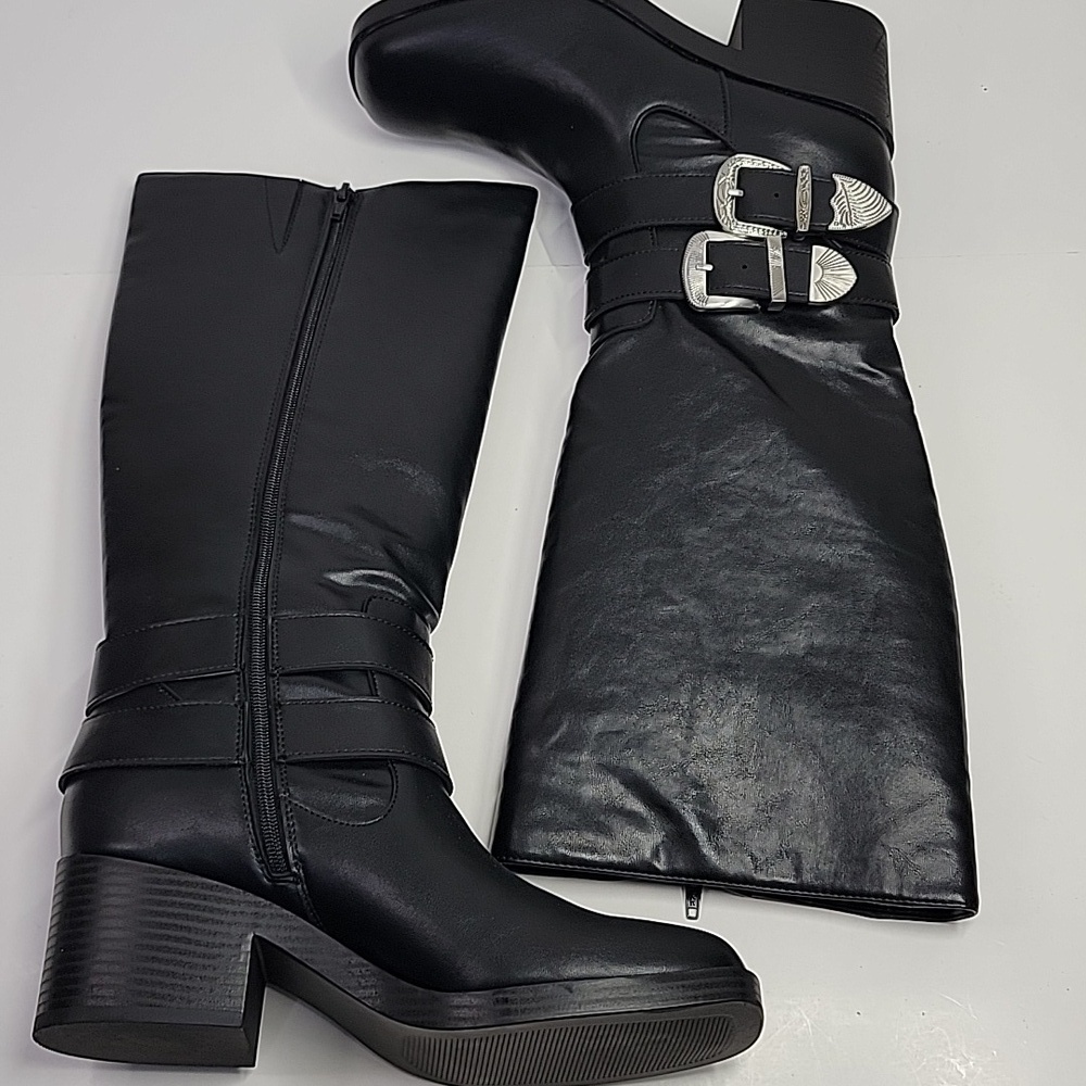 WILD PAIR NEW MOTO BOOTS BLACK - Picture 10 of 13
